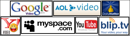 Youtube Myspace Yahoo AOL Logos